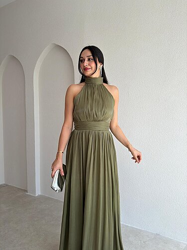 GRADYAN Maxi Elbise 6539 - Haki - 2