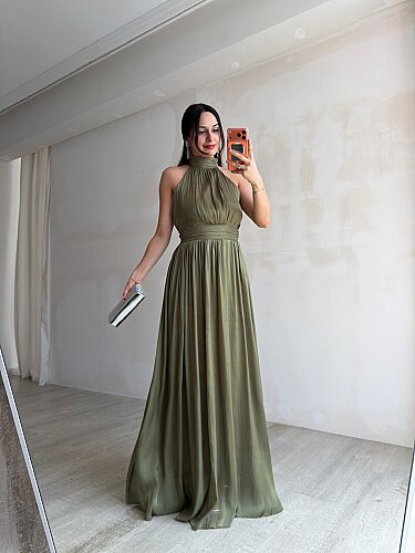 GRADYAN Maxi Elbise 6539 - Haki - 3