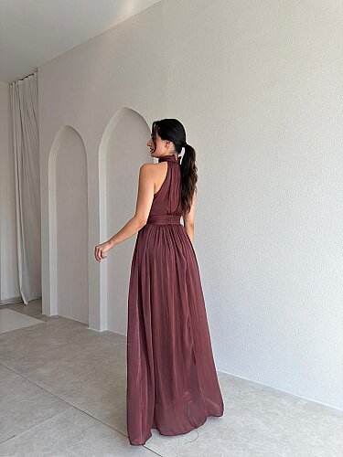 GRADYAN Maxi Elbise 6539 - Kiremit - 3