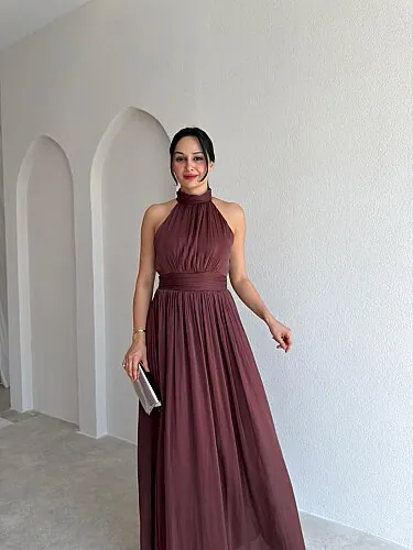 GRADYAN Maxi Elbise 6539 - Kiremit - 2