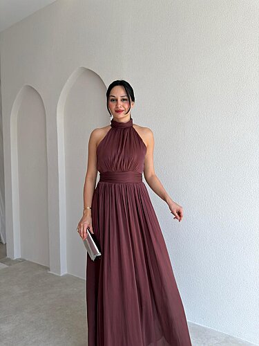 GRADYAN Maxi Elbise 6539 - Kiremit - 2