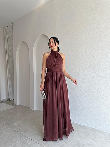 GRADYAN Maxi Elbise 6539 - Kiremit - 1