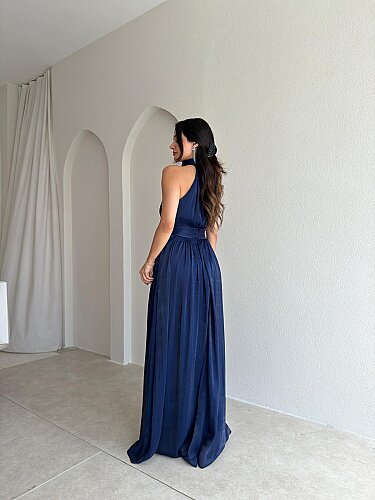 GRADYAN Maxi Elbise 6539 - Lacivert - 5