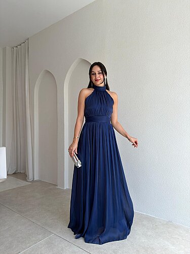 GRADYAN Maxi Elbise 6539 - Lacivert - 1