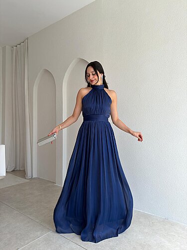 GRADYAN Maxi Elbise 6539 - Lacivert - 2