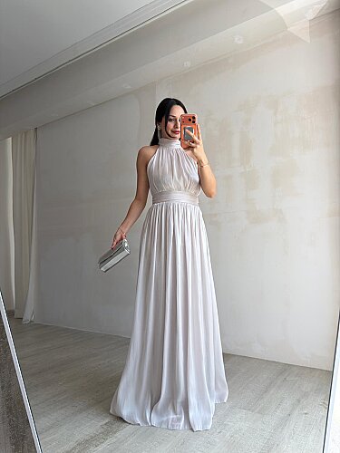 GRADYAN Maxi Elbise 6539 - Taş - 3
