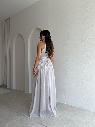 GRADYAN Maxi Elbise 6539 - Taş - 4
