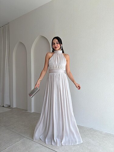 GRADYAN Maxi Elbise 6539 - Taş 