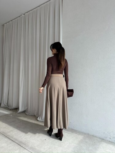 GRETA Midi Etek 8697 - Vizon - 3