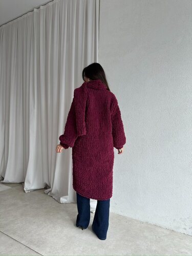 Homemade DAVİD Hırka 8811 - Bordo - 3