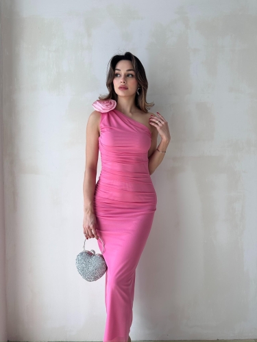 HOWKER Maxi Elbise 3892 - Pembe - 1