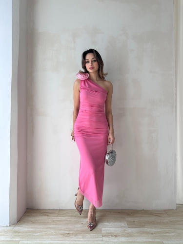 HOWKER Maxi Elbise 3892 - Pembe - 2