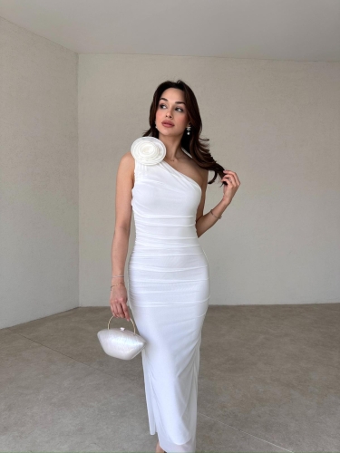 HOWKER Maxi Elbise 3892 - Beyaz - 1