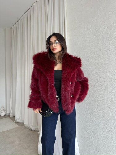 İDOLE Kürk 8552 - Bordo