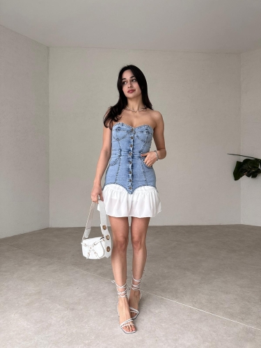 İki Parçalı Mini MADİSON Elbise 5645 · 2