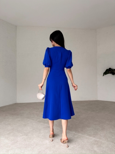  GABRİEL Elbise 4533 - Saks Mavisi - 3