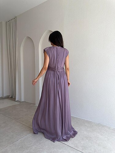 JİVA Maxi Elbise 3049 - Lila - 3