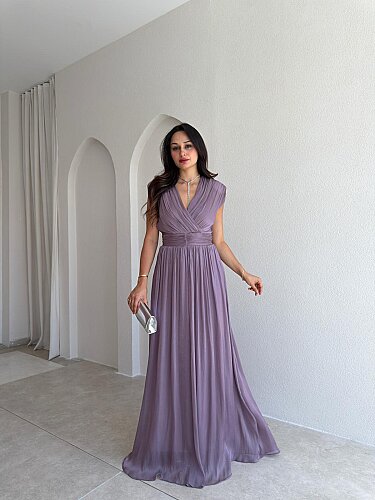 JİVA Maxi Elbise 3049 - Lila 