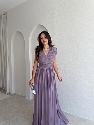 JİVA Maxi Elbise 3049 - Lila - 2