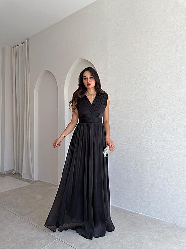 JİVA Maxi Elbise 3049 - Siyah - 1