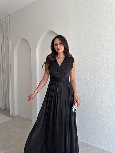 JİVA Maxi Elbise 3049 - Siyah - 2