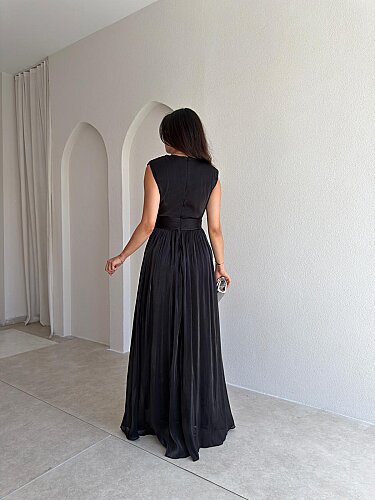 JİVA Maxi Elbise 3049 - Siyah - 3