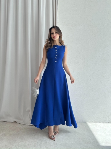 JOLENE Maxi Elbise 5055 - Saks Mavisi · 2