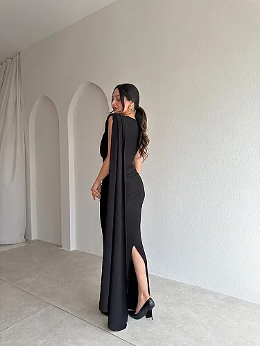 JOLENTA Maxi Elbise 4156 - Siyah - 3