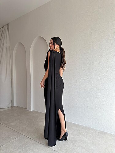 JOLENTA Maxi Elbise 4156 - Siyah - 3