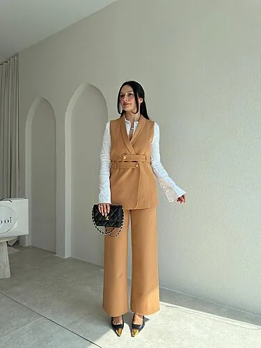 JUAN İkili Takım 4346 - Camel - Mooi Butik