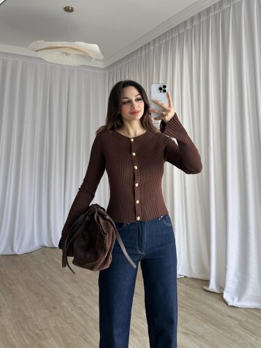 JUDGE Hırka 8341 - Acı Kahve - Mooi Butik (1)