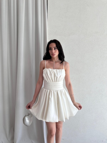 KASSİE Mini Elbise 6637 - Beyaz - 1