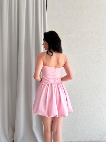KASSİE Mini Elbise 6637 - Pudra - 3