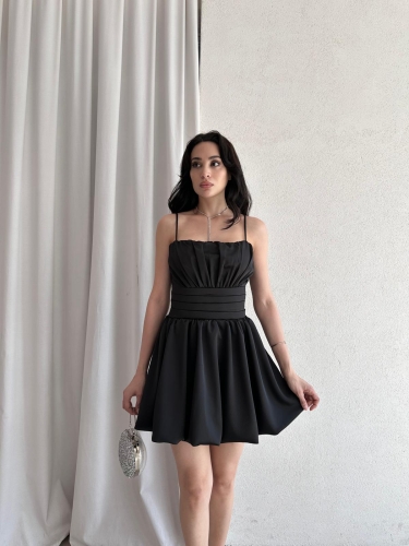 KASSİE Mini Elbise 6637 - Siyah - 1