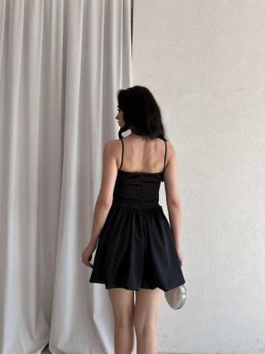 KASSİE Mini Elbise 6637 - Siyah - 3