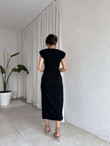 KENWAY Midi Elbise 8283 - Siyah - 3