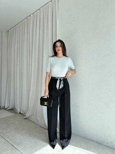  LAMİRA Kemerli Pantolon 8260 - Siyah - 5