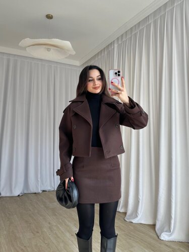 LARA Kaşe Takım 9244 - Acı Kahve - 3