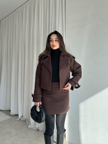 LARA Kaşe Takım 9244 - Acı Kahve 