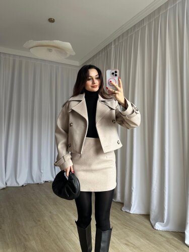 LARA Kaşe Takım 9244 - Bej - 3