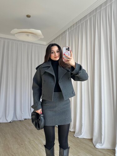 LARA Kaşe Takım 9244 - Füme 