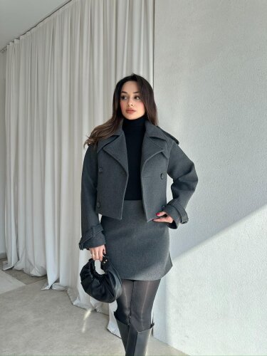 LARA Kaşe Takım 9244 - Füme - 2