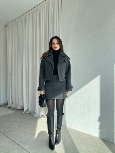 LARA Kaşe Takım 9244 - Füme - 3