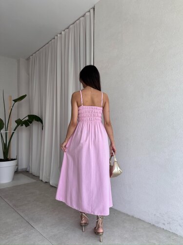 LAWRENCE Midi Elbise 8859 - Pembe - 3