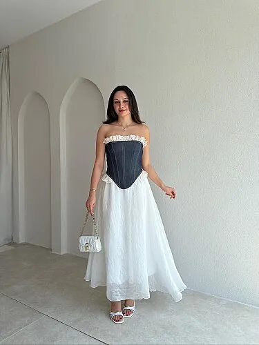 LAYTON Maxi Etek 4082 - Beyaz 