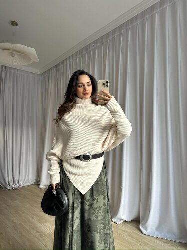 LEAH Kazak 3026 - Krem Rengi - Mooi Butik