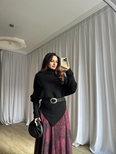 LEAH Kazak 3026 - Siyah - Mooi Butik
