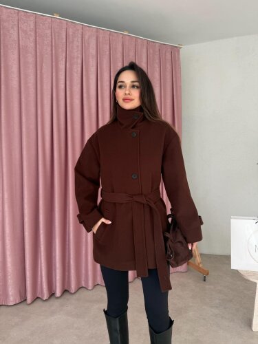 LEGEND Kısa Kaşe Kaban 8752 - Acı Kahve - 2