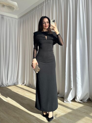 LENORA Maxi Elbise 4795 - Siyah - 4