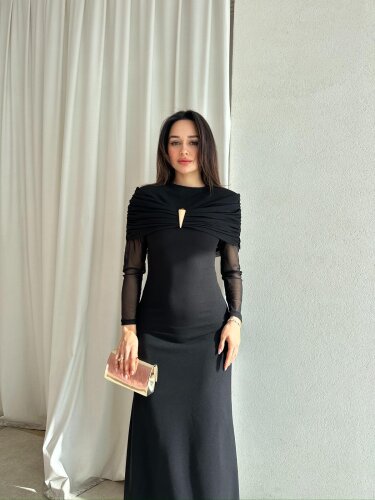 LENORA Maxi Elbise 4795 - Siyah - 2